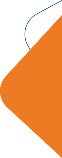 figura triangulo laranja e arredondado nas pontas